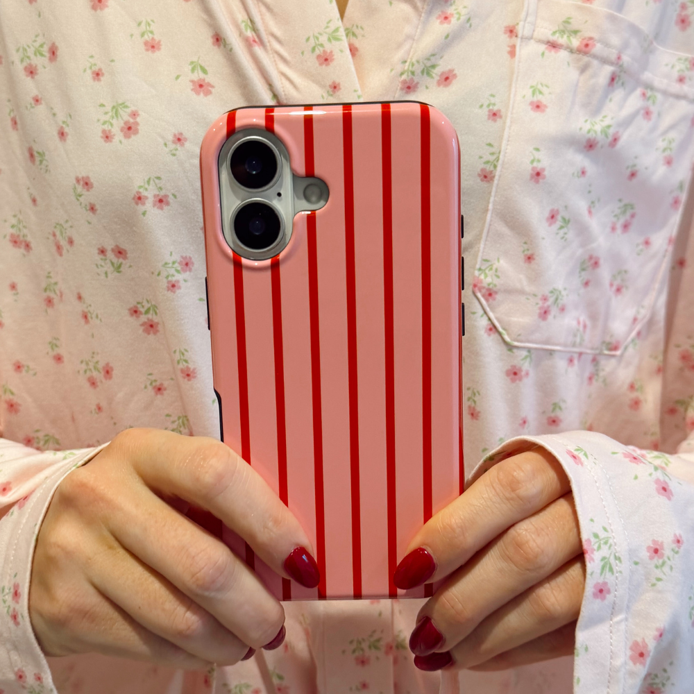 Holding Cherry Stripe Tough Phone Case