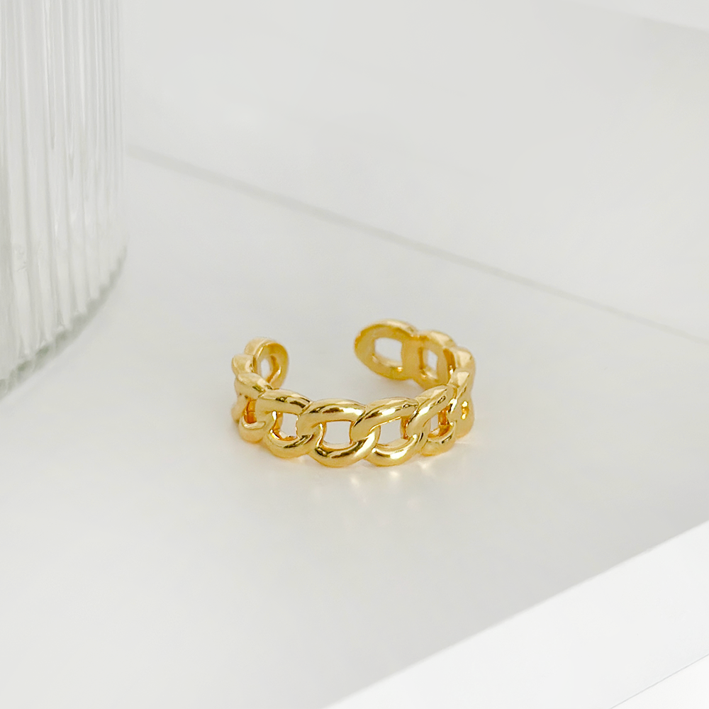 Chunky Chain Ring | Tarnish Free Jewellery | Coconut Lane