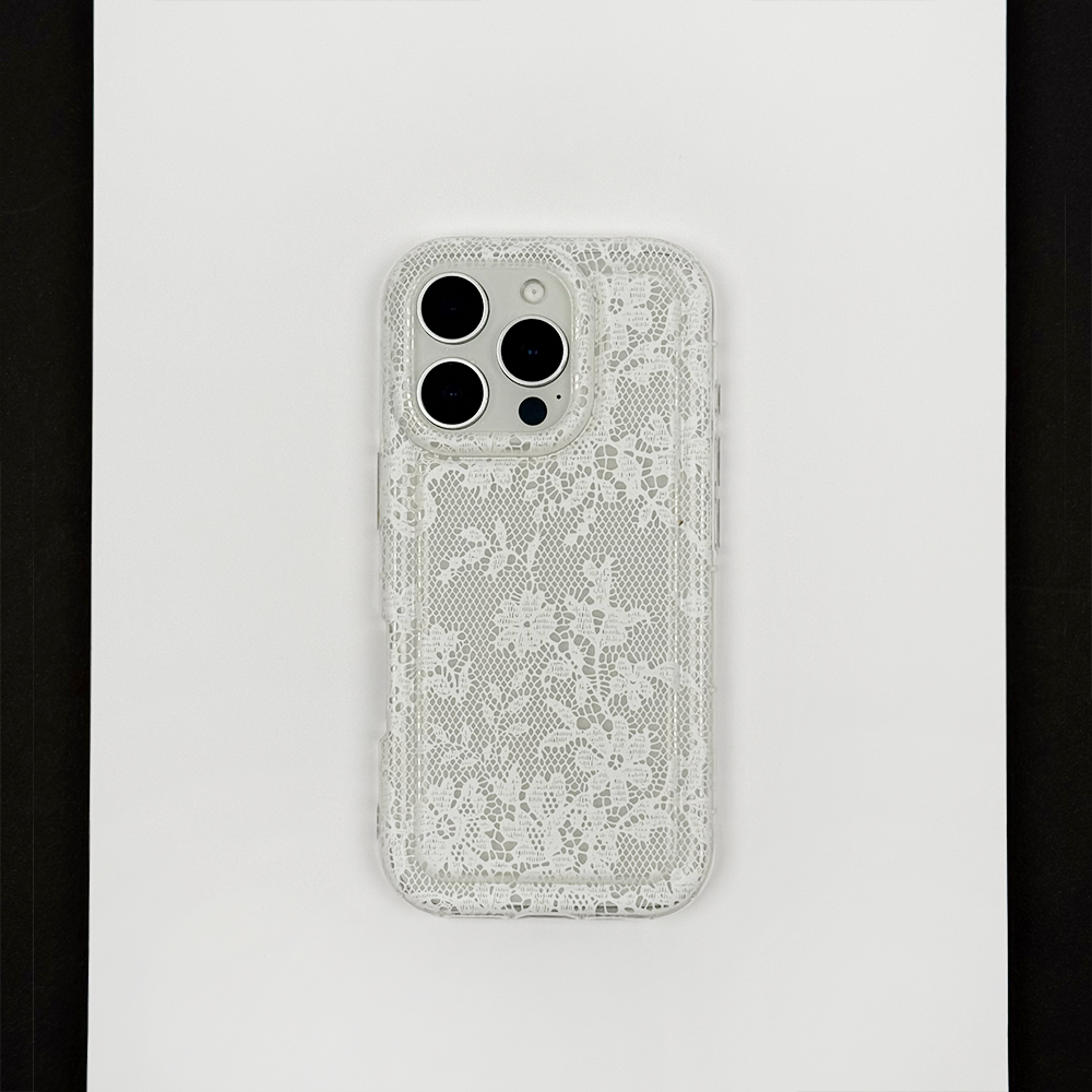 White Lace Clear iPhone Case White Lace Clear iPhone Case