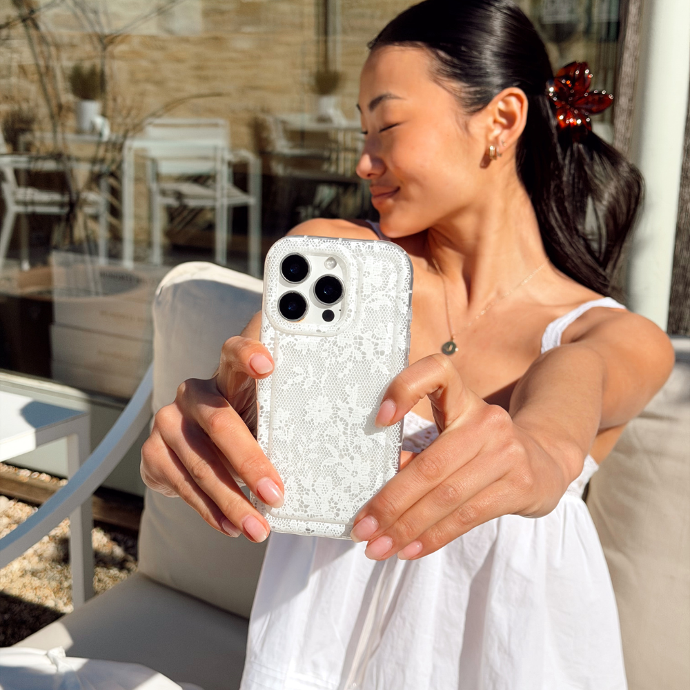 White Lace Clear iPhone Case White Lace Clear iPhone Case