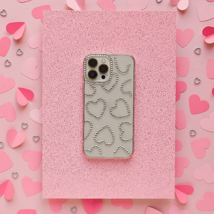 Diamante Hearts Phone Case