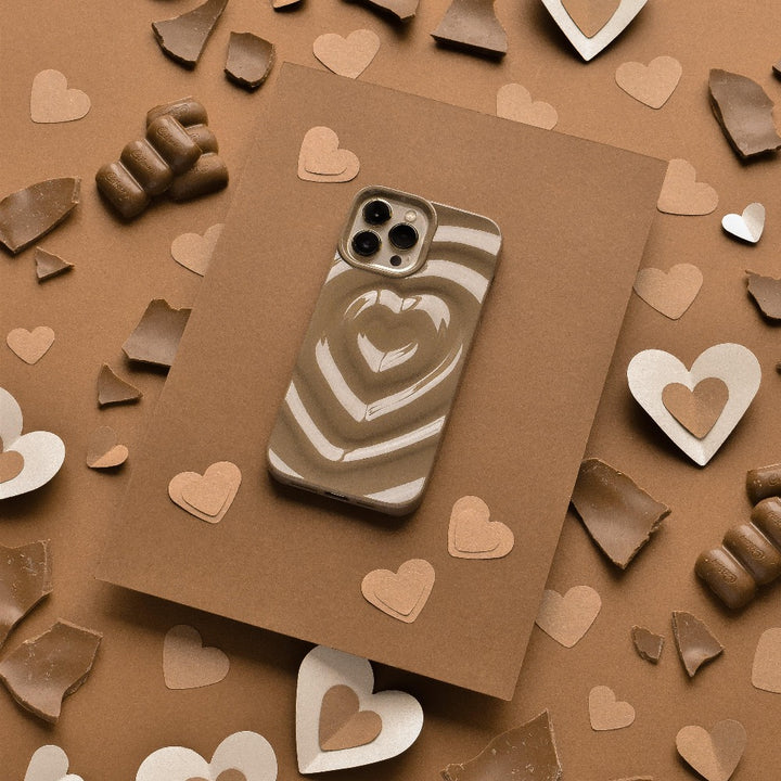 Melting Heart Phone Case - Chocolate Brown