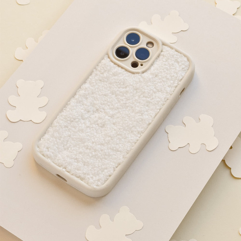 Cosy Teddy Phone Case - Cream