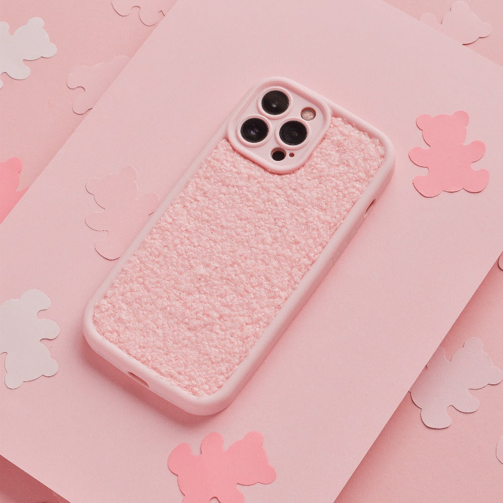flatlay image of Pink Teddy Phone Case