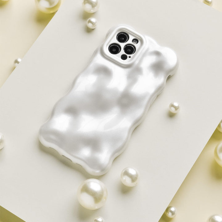 3D Pearl Phone Case - White