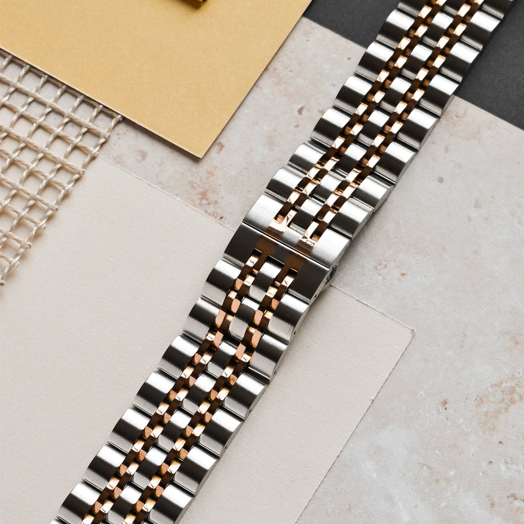 Universal Watch Strap - Stainless Steel - Silver & Rose Gold