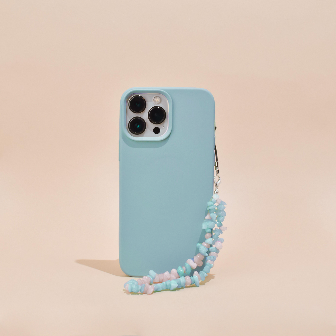 Crystal Phone Strap - Pink & Blue
