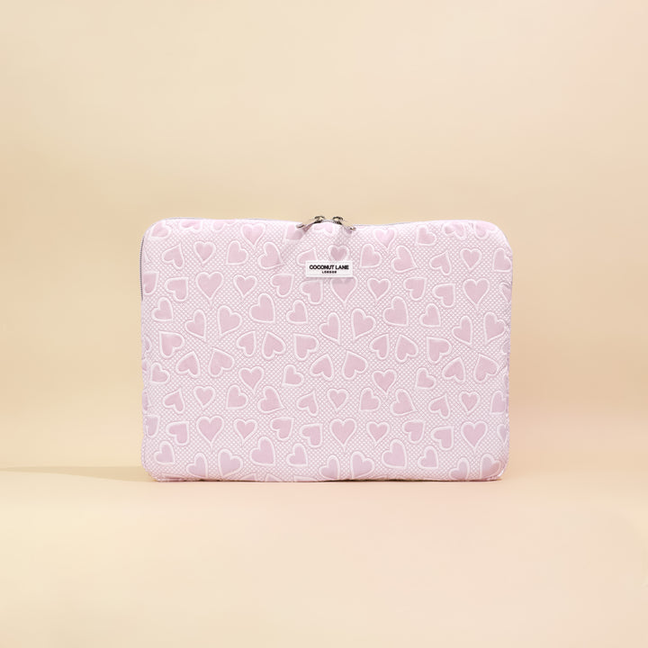 Lilac Hearts Laptop Sleeve