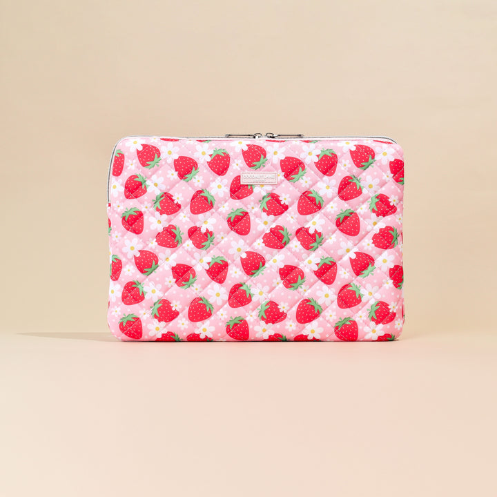 Quilted Berry Cute Strawberry Laptop Sleeve