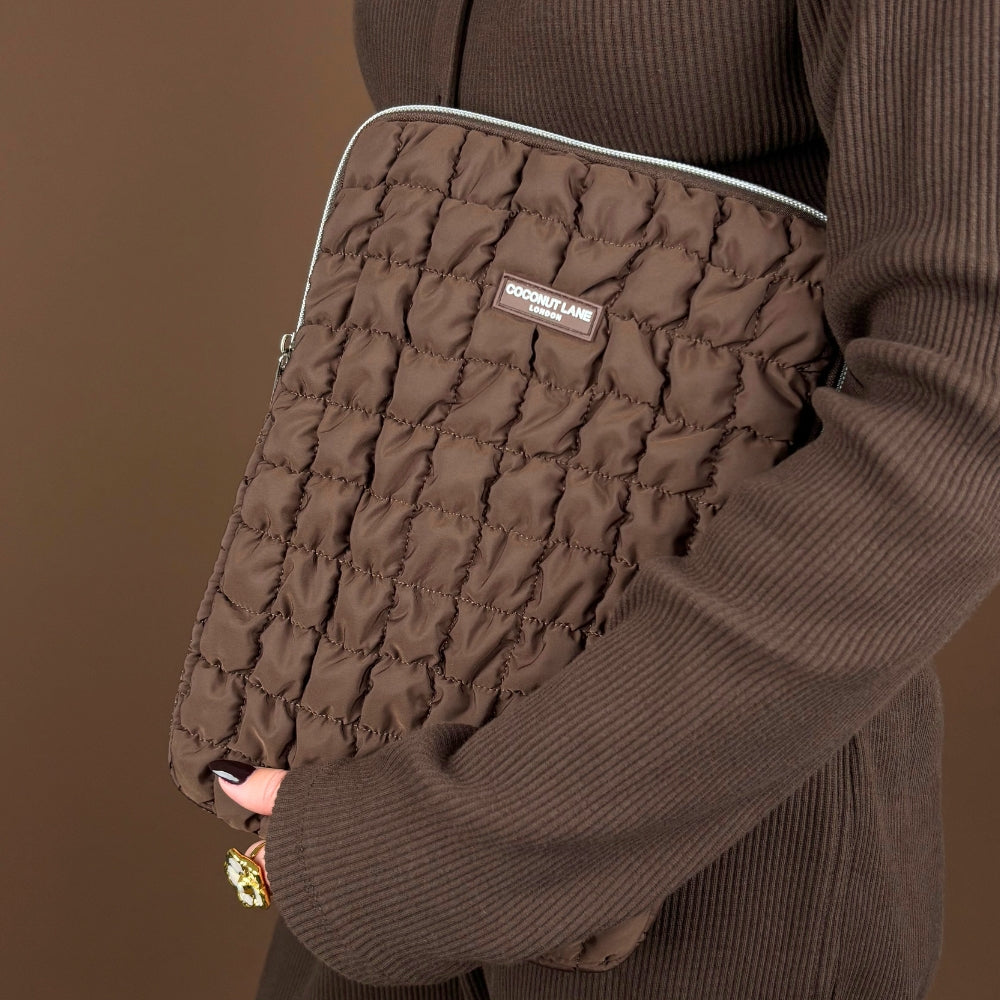 Quilted Chocolate iPad Sleeve
