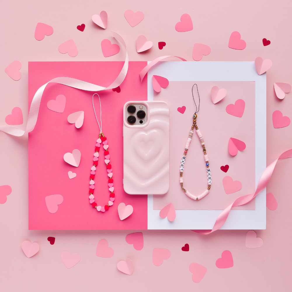 Ultimate iPhone Bundle - Melting Hearts Peony Pink