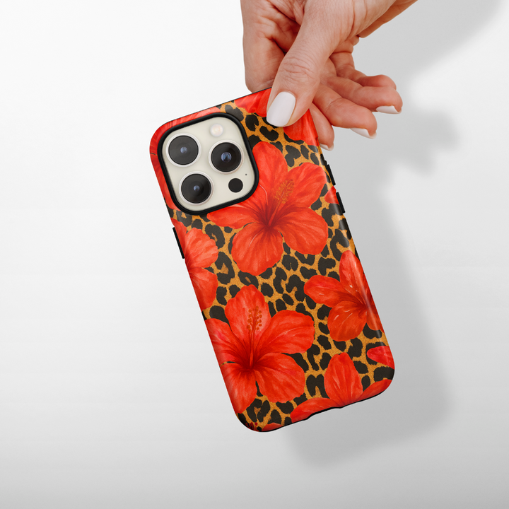 Tough Phone Case - Leopard Hibiscus