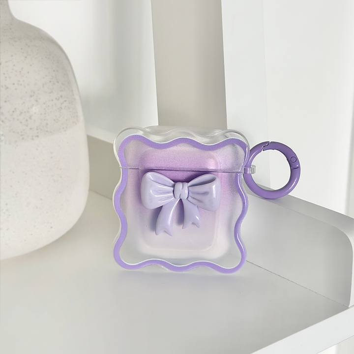 Pastel Bow Airpods Case - Lilac