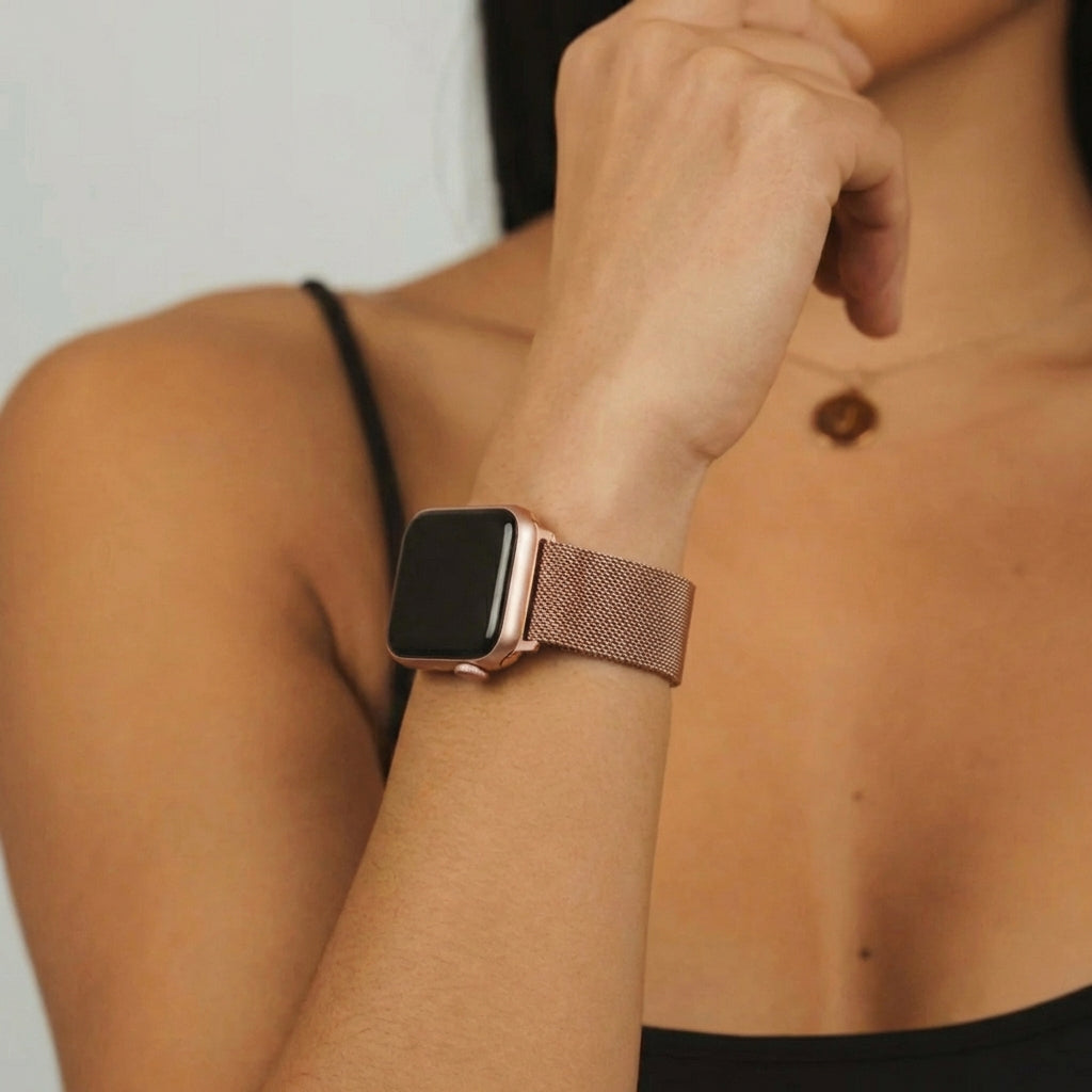 Milanese Apple Watch Strap - Rose Gold