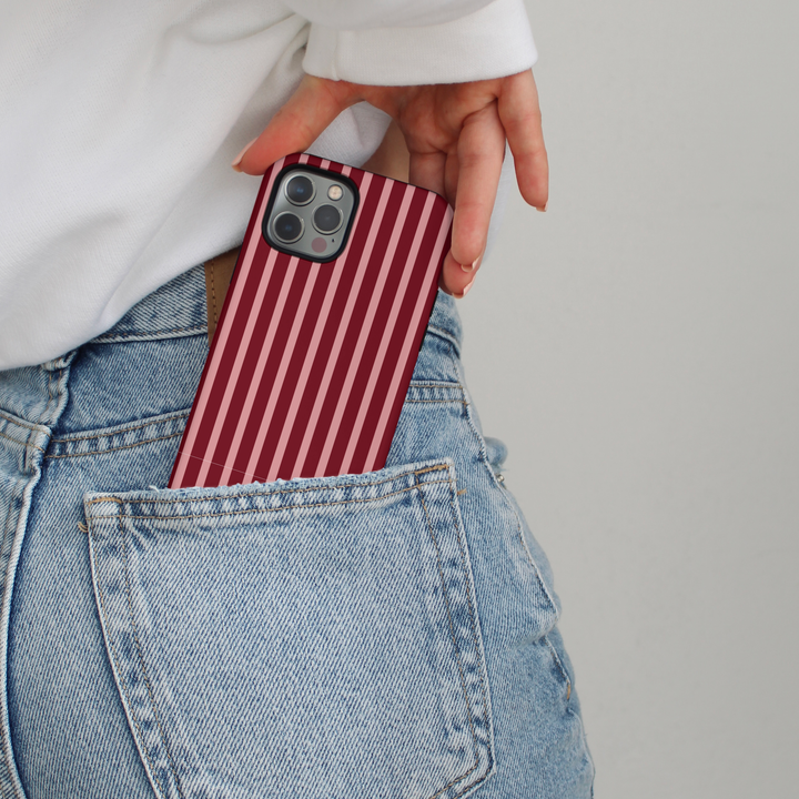 Tough MagSafe® Phone Case - Mulberry Stripes