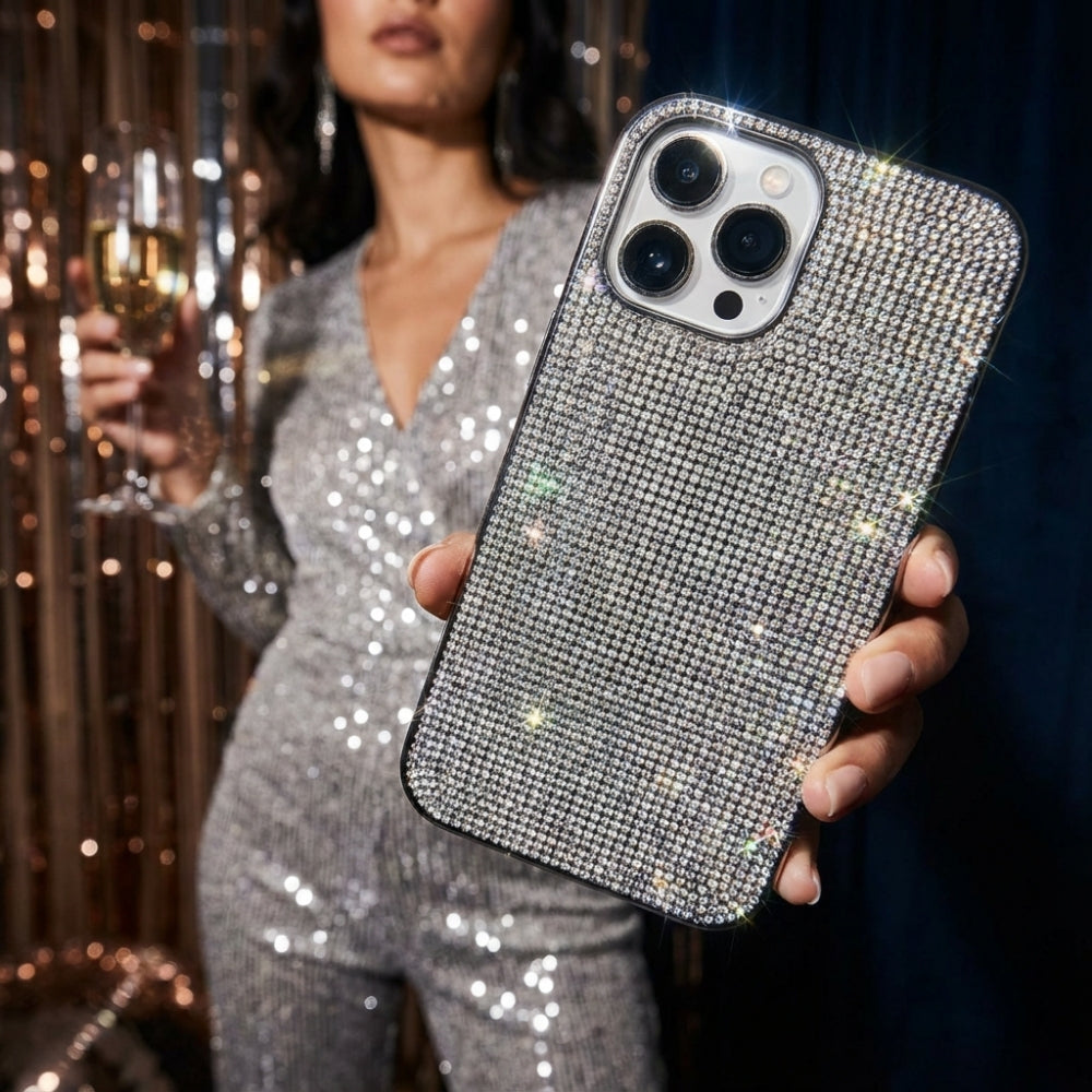 Disco Sparkle Phone Case - Silver