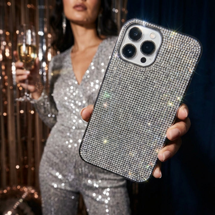 Disco Sparkle Phone Case - Silver
