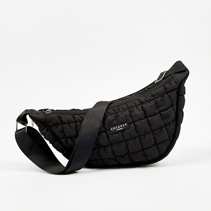 Crossbody Crescent Dog Walking Bag Bundle - Onyx