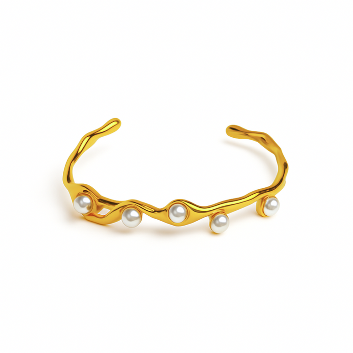 Oyster Pearl Vine Bangle