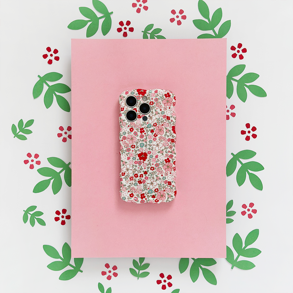 Wavy Phone Case - Christmas Flowers