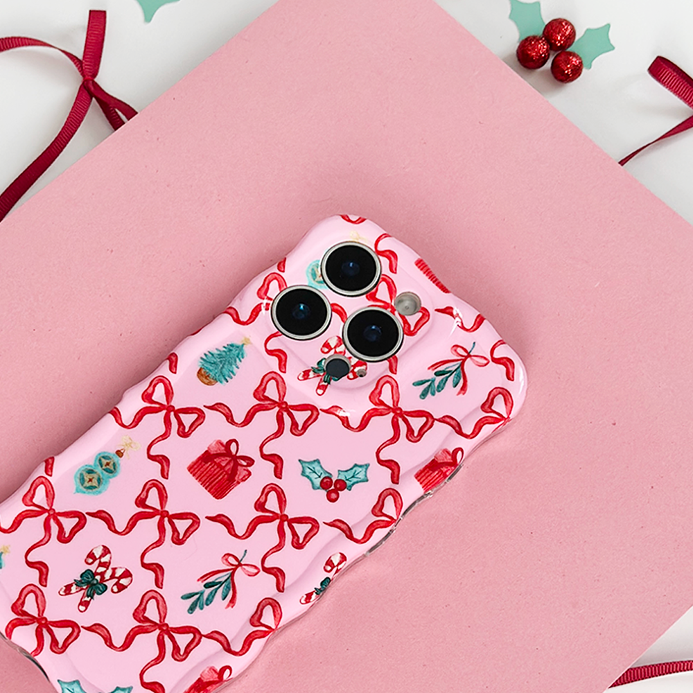 Wavy Phone Case - Christmas Kisses