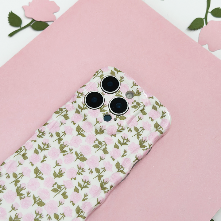 NEW - Wavy Phone Case - Buy Me Roses Baby Pink