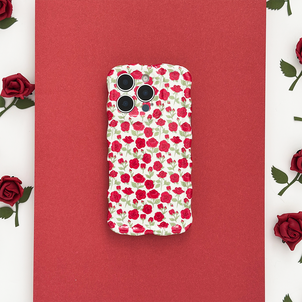 NEW - Wavy Phone Case - Buy Me Roses Crimson