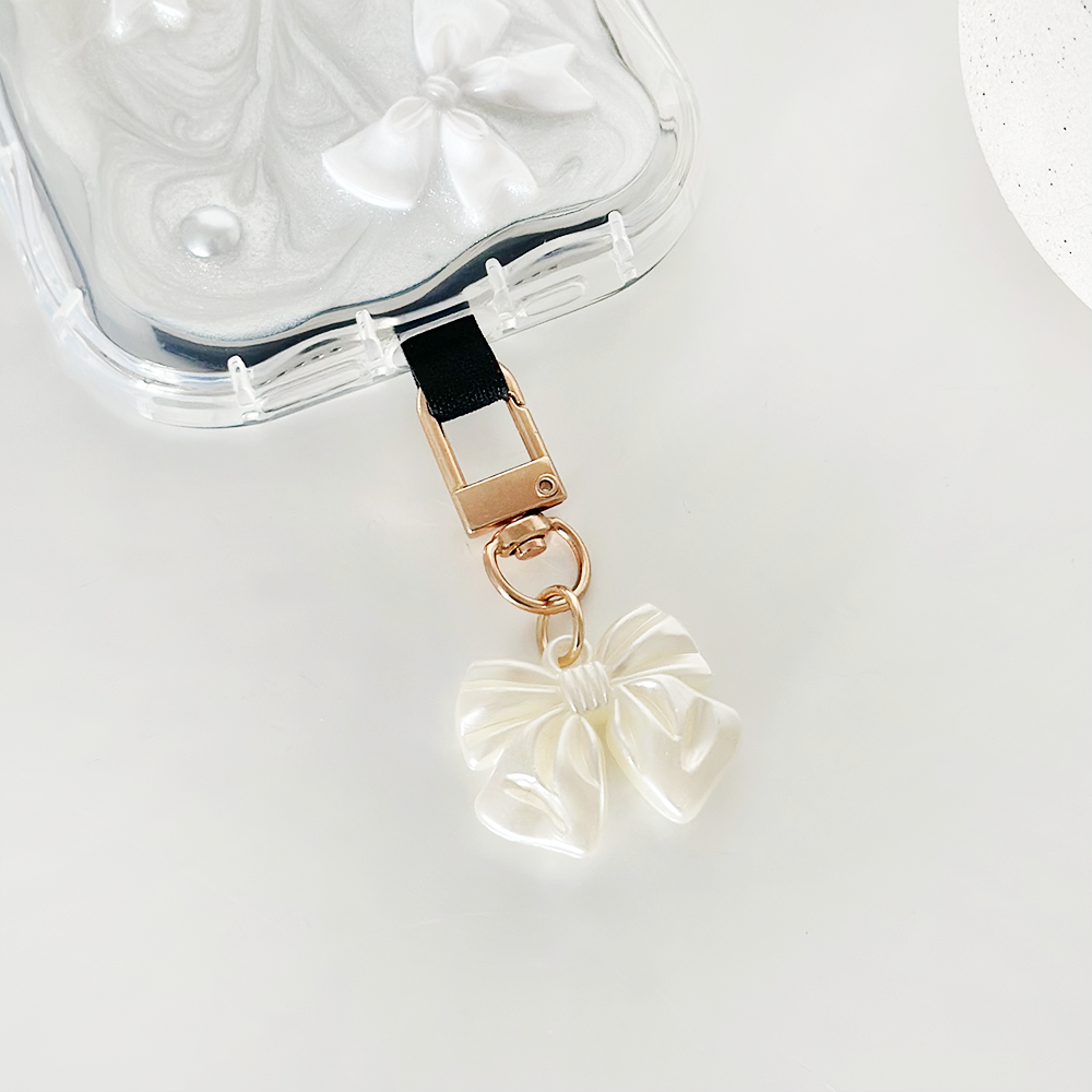 keyring phone case Pearl Bow Phone Keyring Bundle – Coconut Lane