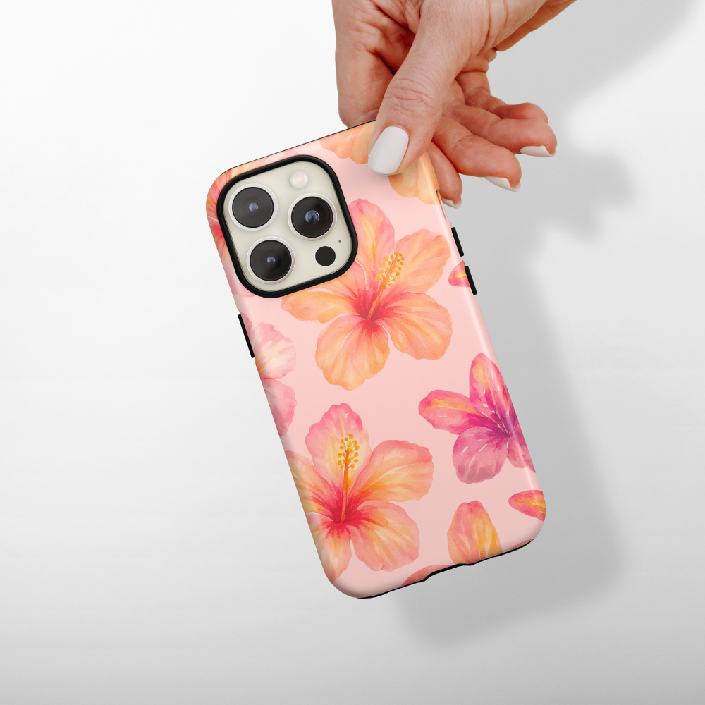 Tough Phone Case Island Girl Pink Hibiscus | iPhone Cases | Coconut Lane Tough Phone Case Island Girl Pink Hibiscus | iPhone Cases | Coconut Lane