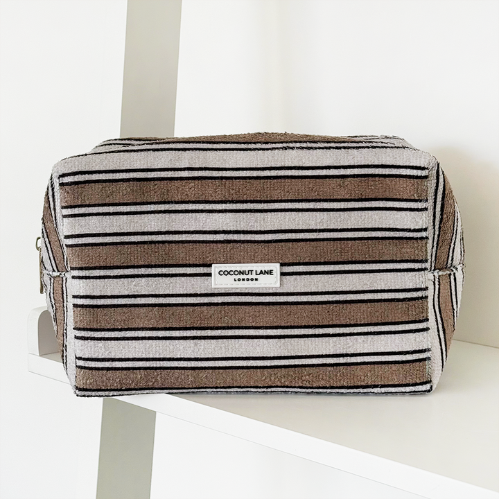 Towel Makeup Bag - Retro Stripes