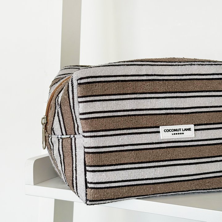 Towel Makeup Bag - Retro Stripes