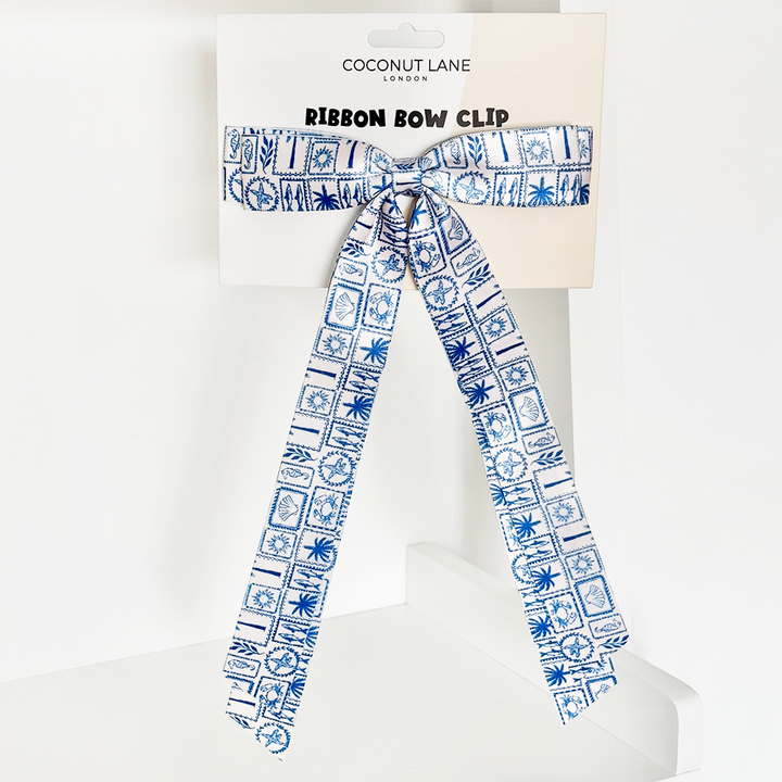 Ribbon Bow Clip - Malibu Drive