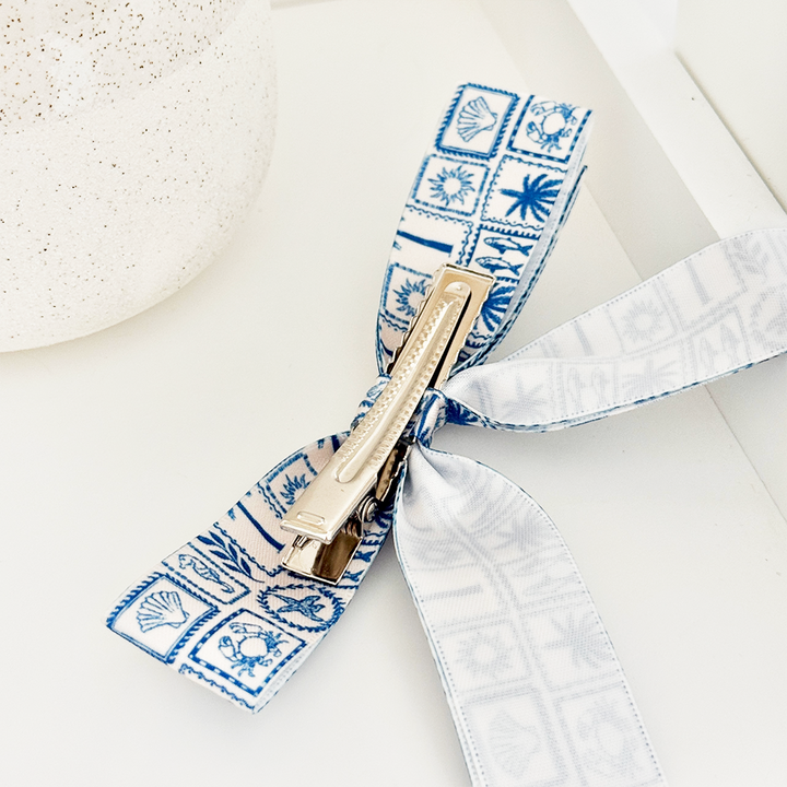 Ribbon Bow Clip - Malibu Drive