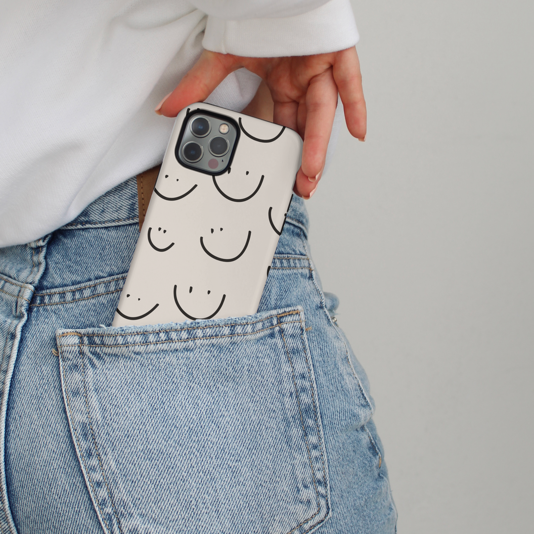 Tough Phone Case - Smiley Doodle