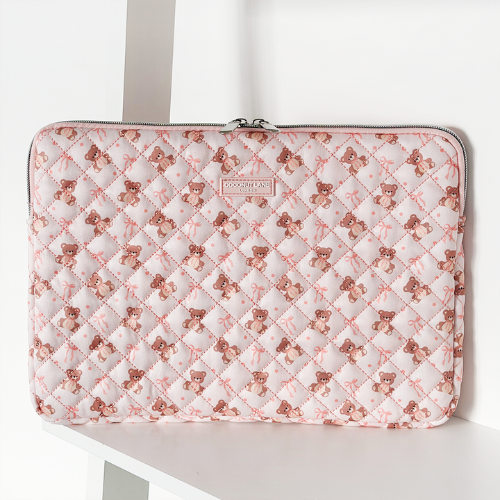 Quilted Thea Teddy Laptop Sleeve