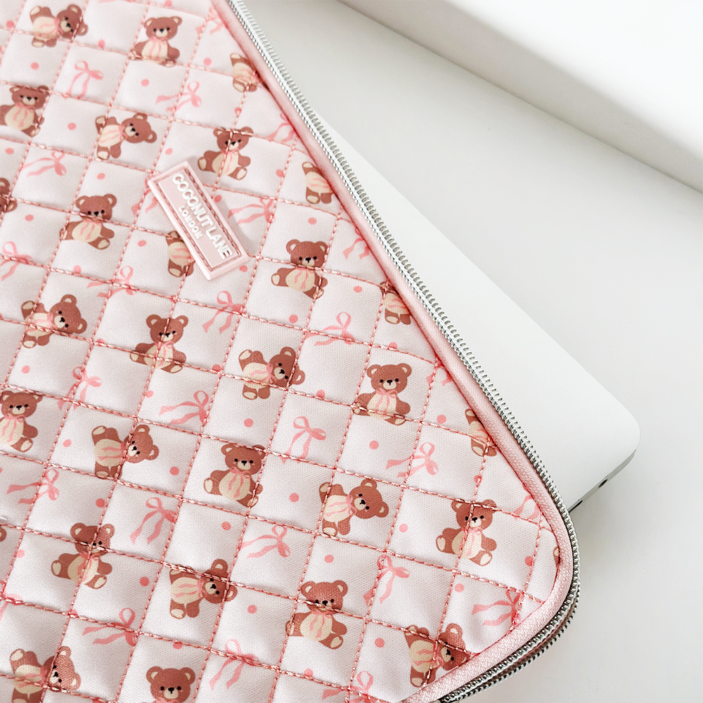 Quilted Thea Teddy Laptop Sleeve