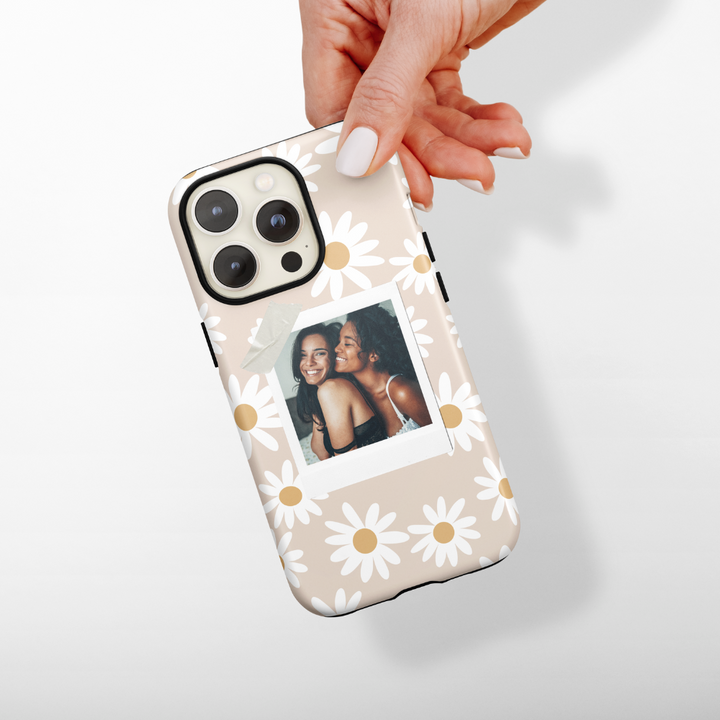 Patterned Personalised Polaroid Partner Phone Case - Upload Your Photo