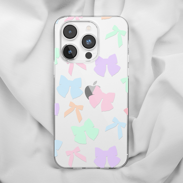 Clear Phone Case - Pastel Bows