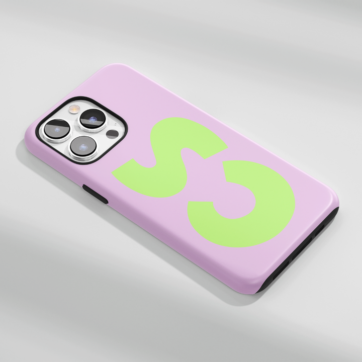 Personalised Colour Block Phone Case - Lilac & Lime