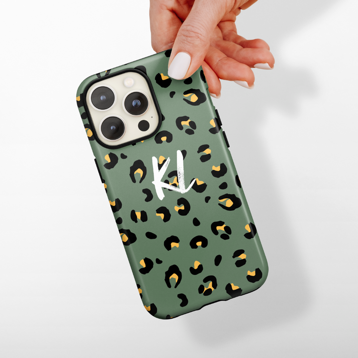 Personalised Phone Case - Khaki Leopard