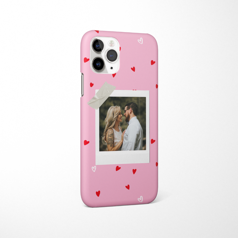 Patterned Personalised Polaroid Partner Phone Case - Upload Your Photo