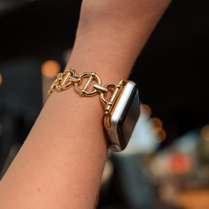 Metal Link Apple Watch Strap - Gold