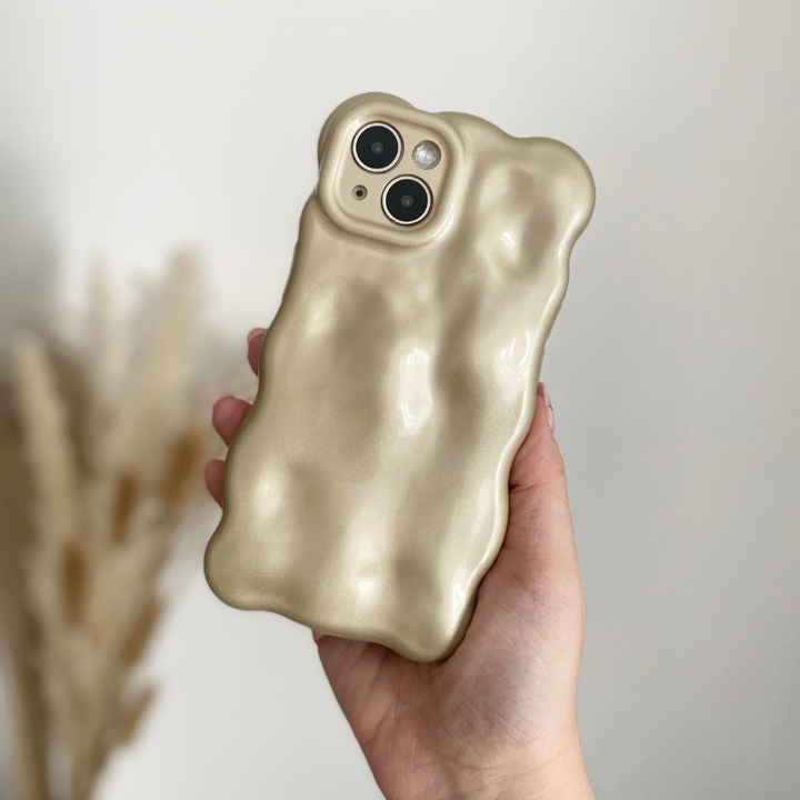 3D Pearl Phone Case - Gold
