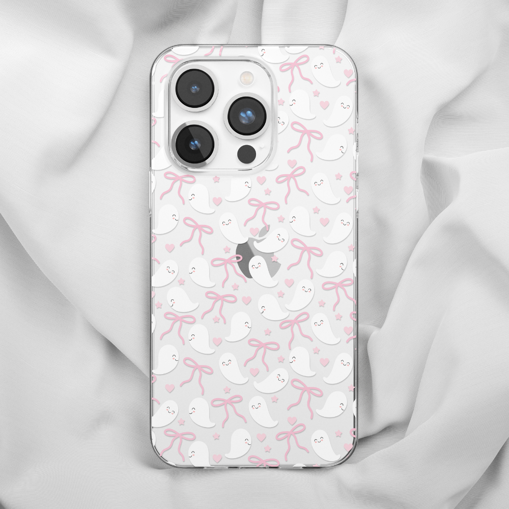 Clear Phone Case - Cute Ghosts