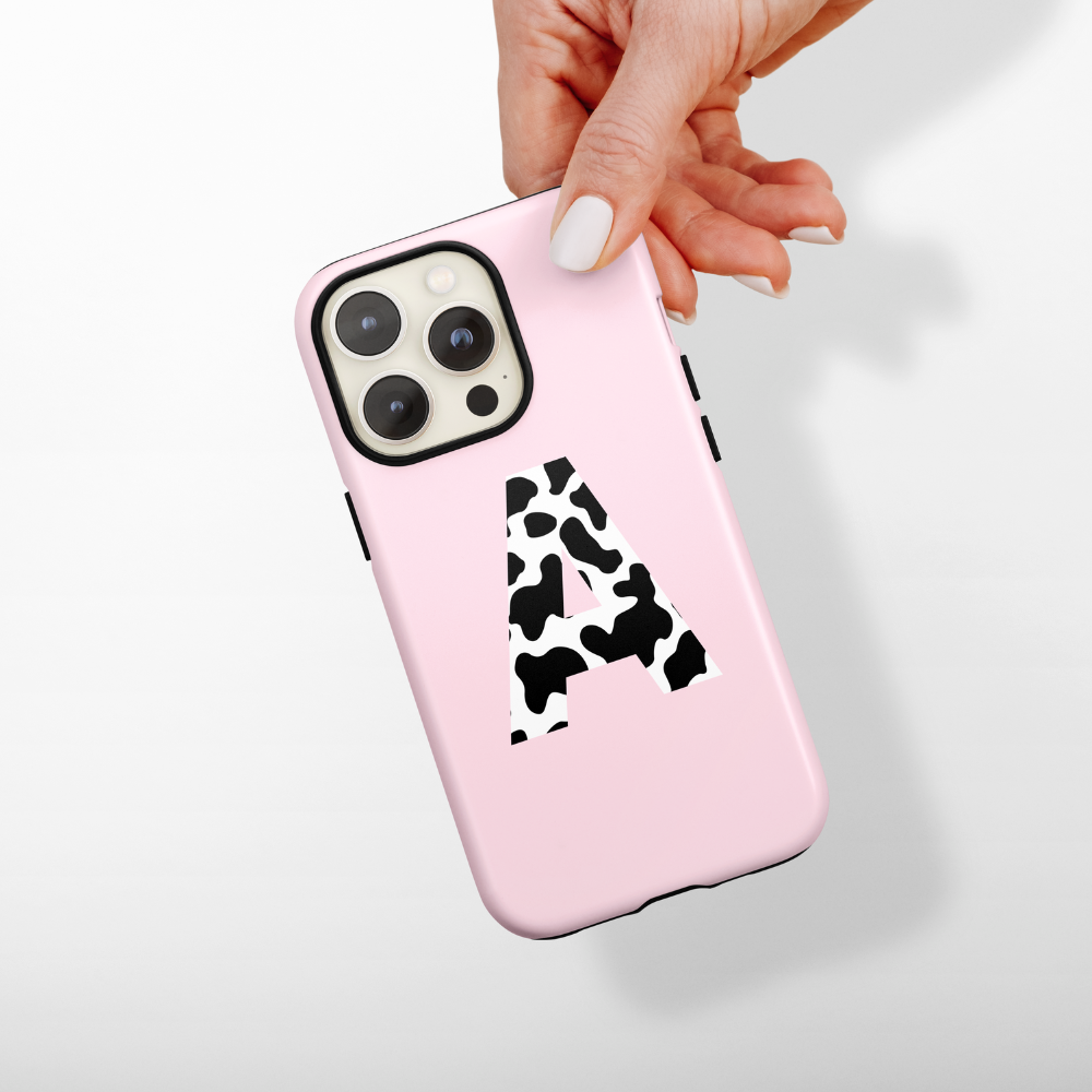 Personalised Single Initial Phone Case - Cow