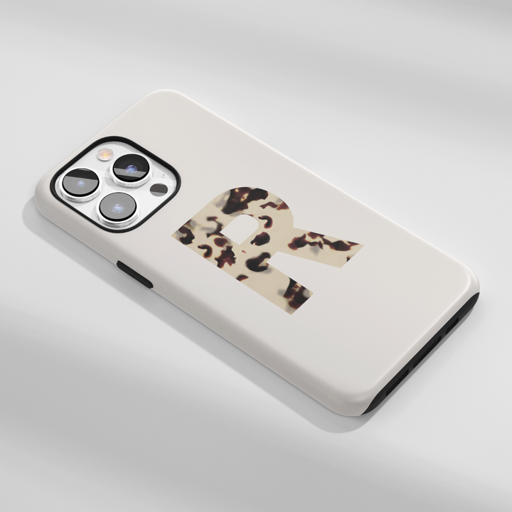 Personalised Single Initial Phone Case - Ivory Tort