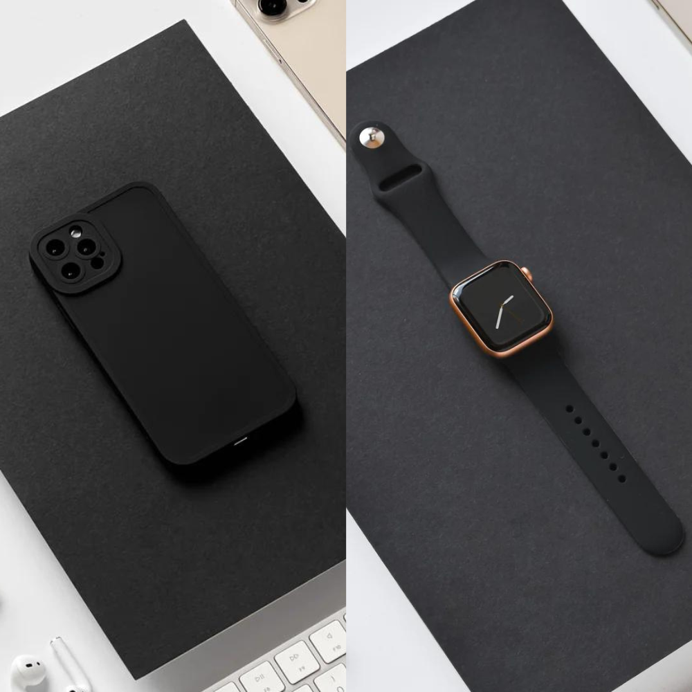 NAKD Bundle - Phone Case + Apple Watch Strap - Black