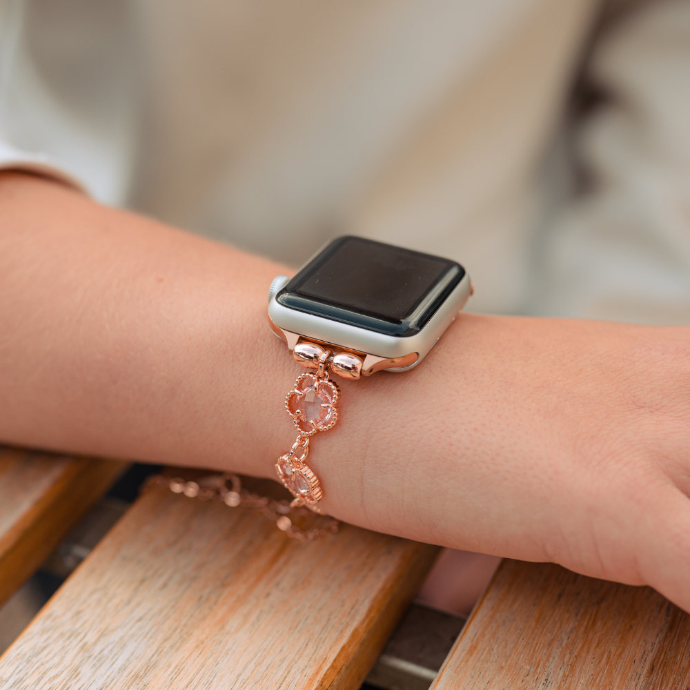 Rose Gold Flower Bracelet Apple Watch Strap