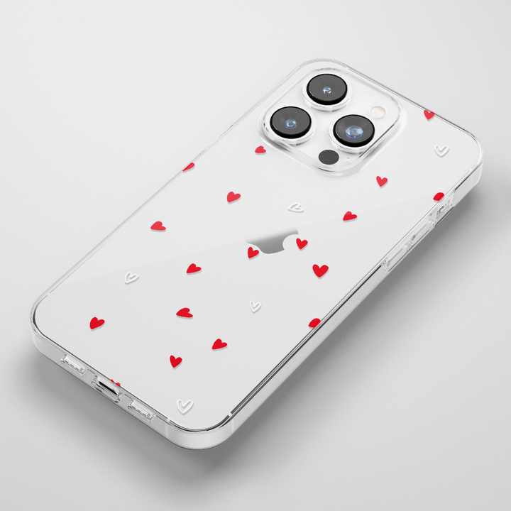 Clear Phone Case - Cute Hearts