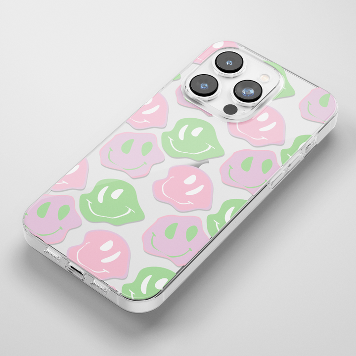 Clear Phone Case - Melting Smileys
